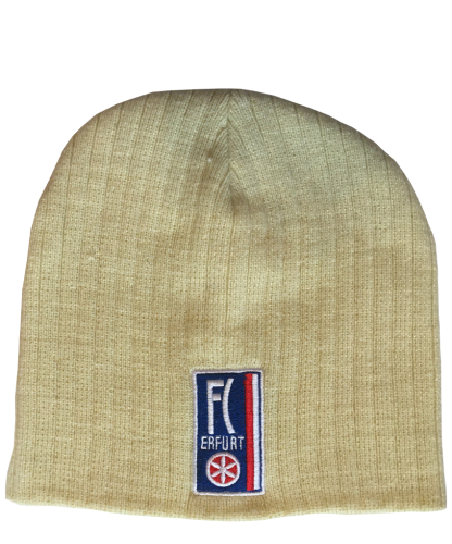 Beanie | beige | Traditionslogo | FC Rot-Weiß Erfurt